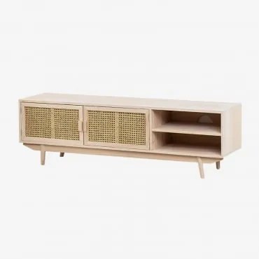Mobile Tv 150x40 Cm In Legno Ralik Marrone Legno Naturale - Sklum