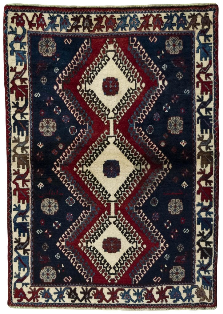 Gabbeh Tappeto persiano 110 x 160 Blu (Iran) Annodato A Mano