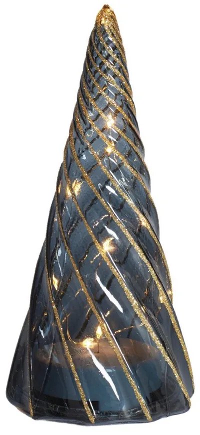 Decorazione luminosa nera con alimentazione a batteria ø 9,5 cm Vilma Tree – Sirius