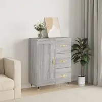 Credenza Grigio Sonoma 69,5x34x90 cm in Legno Multistrato 830242