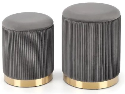 SET 2x Tabacco MONTY diametro 36/66 cm grigio/oro