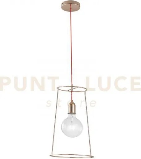Lampadario a sospensione frida oro rosa e rosso 1 luce attacco e27 ...