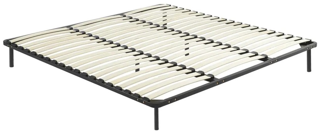 Rete a doghe 200 x 200 cm 3 x 19 doghe Con piedi Nero - KALISTA di YSMÉE