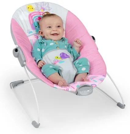 Bright Starts - Dondolo vibrante per bambini PINK PARADISE 1xLR14