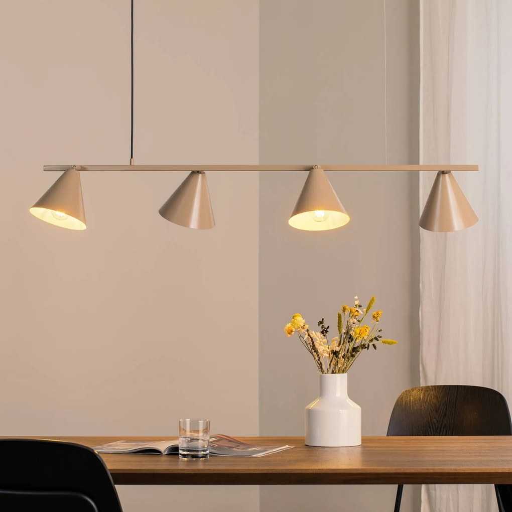 Lampada a sospensione Hängeleuchte Form 4 ALDEX, dimmerabile, Crema / Ambra, Soggiorno / Sala da pranzo, Metallo, Moderno, Lampada a sospensione