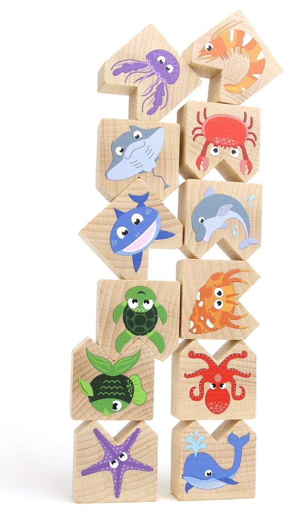 Milaniwood - Gioco equilibristo in legno - Animali oceano