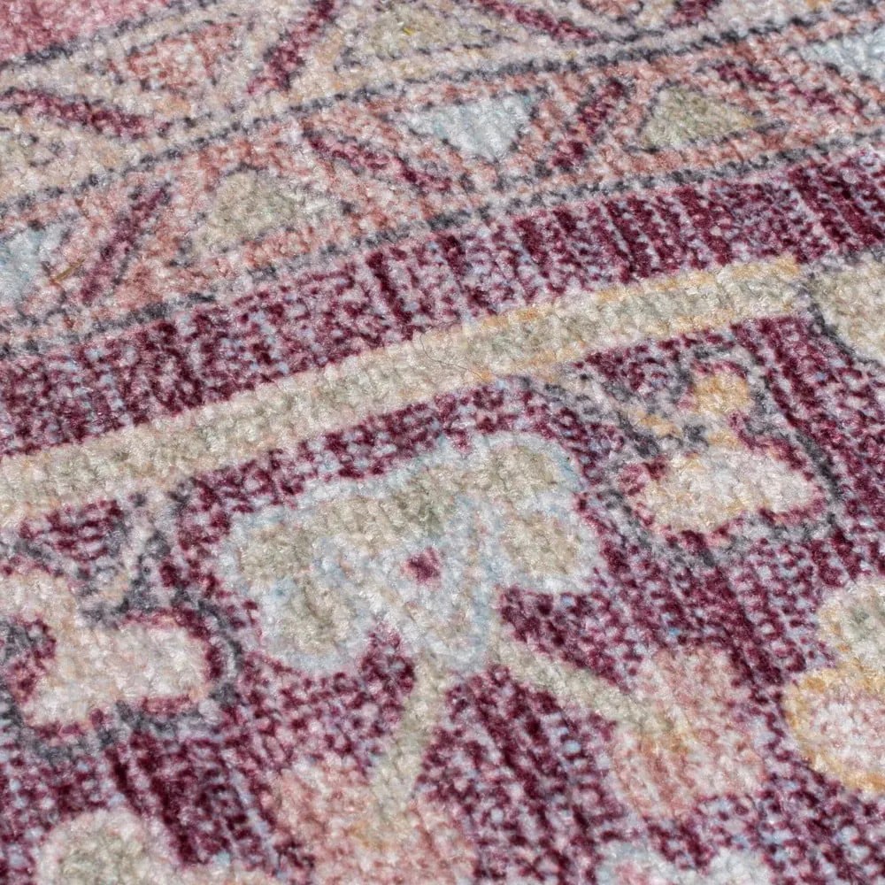 Tappeto lavabile rosso chiaro con fibre riciclate 80x150 cm Windsor - Flair Rugs