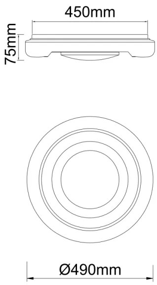 Globo 483111-40 - Lampada LED da soffitto RADA LED/40W/230V Ø 49 cm