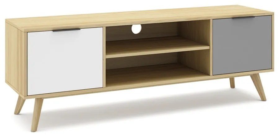 Tavolo TV in legno di pino di colore naturale 140x53 cm Elfa - Marckeric