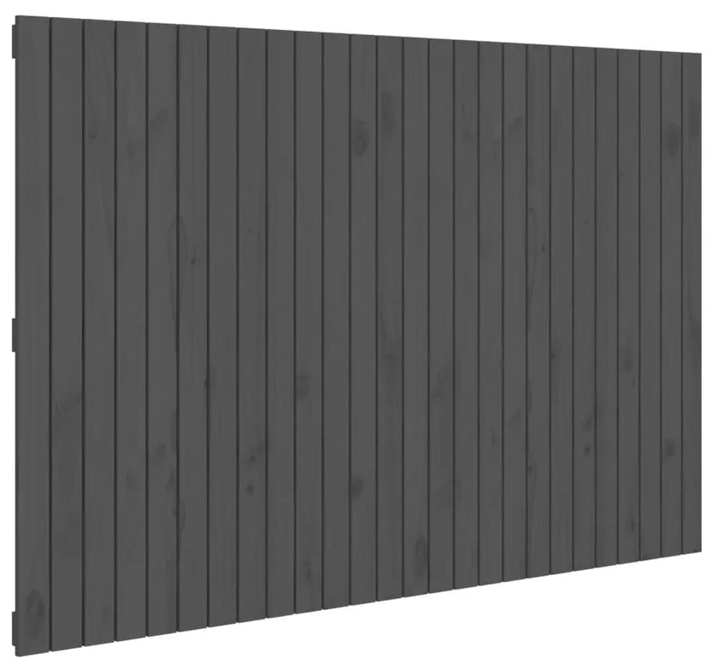Testiera da parete grigia 166x3x110 cm legno massello di pino