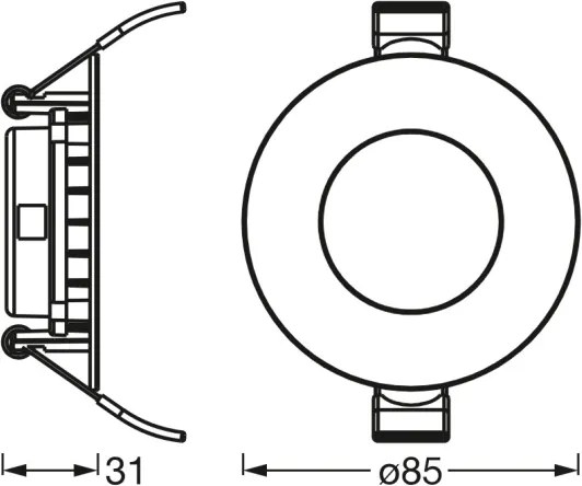 Osram - Faretto da incasso SLIM LED/4,5W/230V 4000K