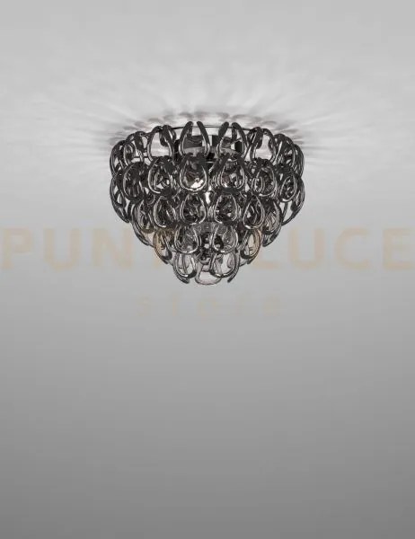 Giogali lampadadario a soffitto 50 cristallo nickel nero e cromo lu...