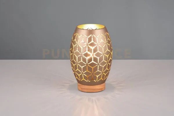 Bidar lampada da tavolo metallo caffe' taglio laser con inserto in ...