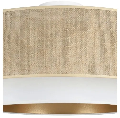 Plafoniera SARTA 1xE27/60W/230V diam. 45 cm bianco/iuta