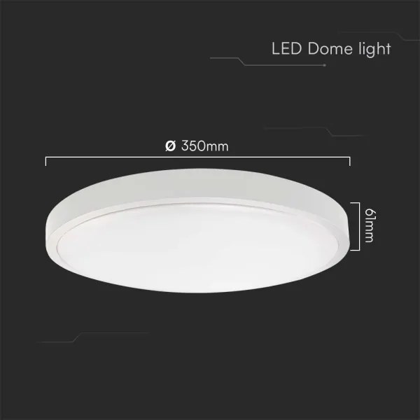 Plafoniera LED bagno 36W 230V IP44 3000K Ø35 cm bianco