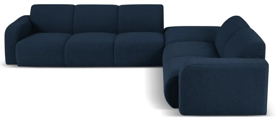 Divano angolare blu scuro in tessuto bouclé (angolo destro) Molino - Micadoni Home
