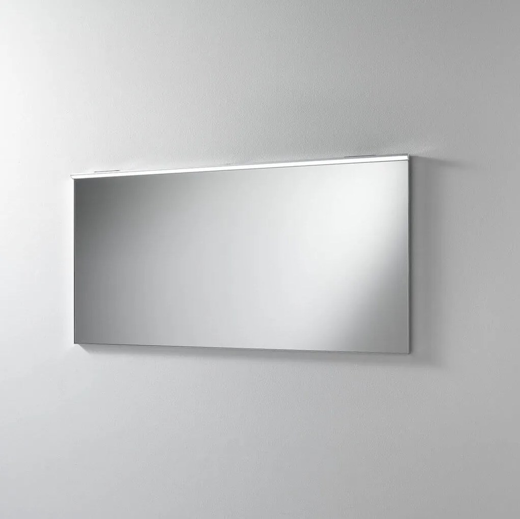 Mobile Bagno 140cm Con Doppio Lavabo, Base Con Cassetto E Specchio Con LED Integrato