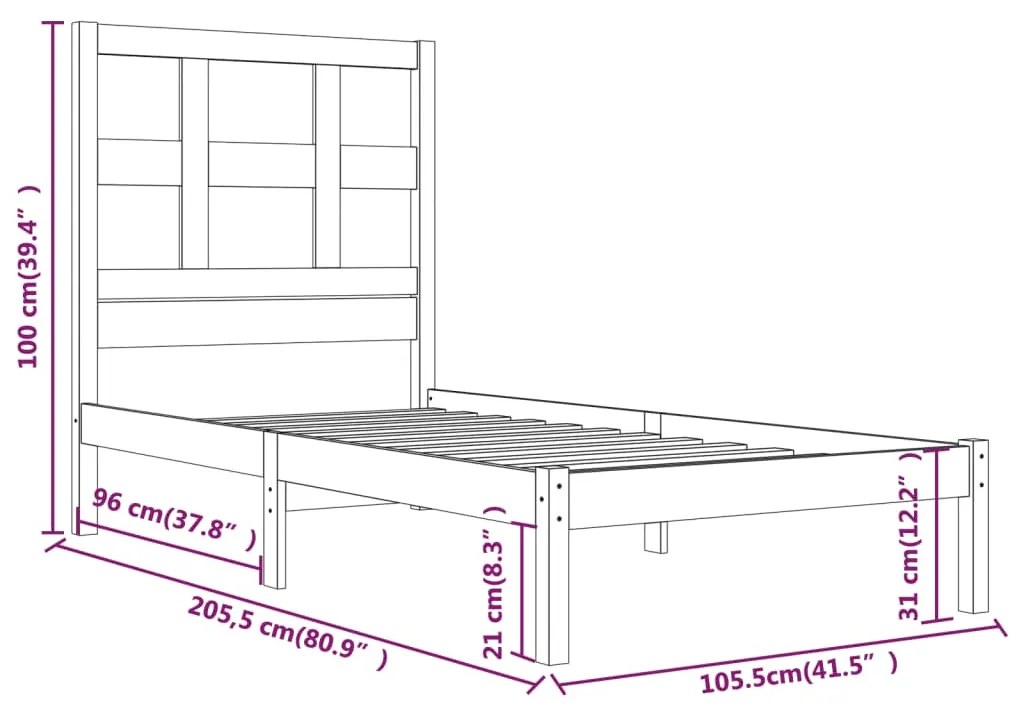 Giroletto miele in legno massello di pino 100x200 cm