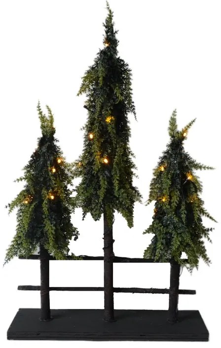 Albero di Natale artificiale Luci verde con illuminazione H 60 cm x Ø 35 cm