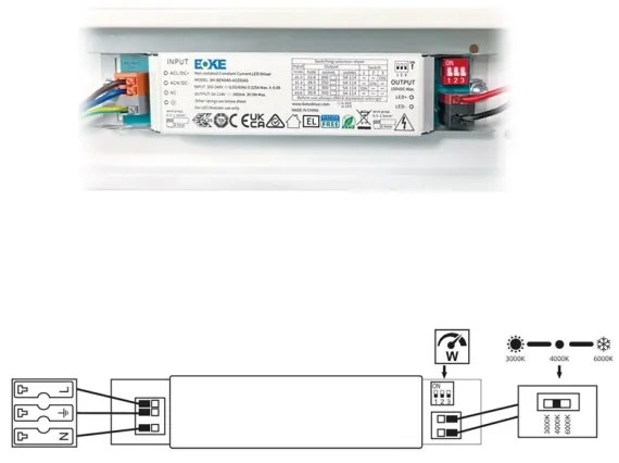 Ecolite TLSVEL5-LED60W - LED Lampada fluorescente VELO LED/36/48/60W/230V bianco