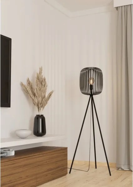 Eglo 900522 - Lampada da terra ROMAZZINA 1xE27/40W/230V nero