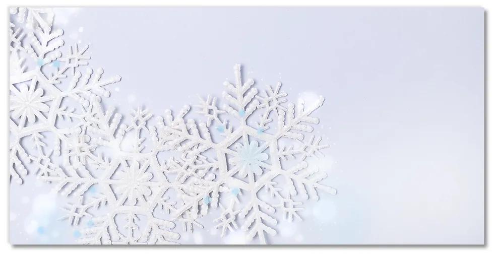 Quadro di vetro Fiocchi di neve Inverno Neve 100x50 cm