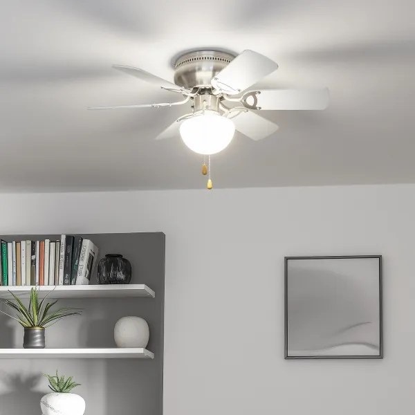 ZEVENTI - Ventilatore da soffitto GALDANA 1xE27/60W/230V grigio/bianco