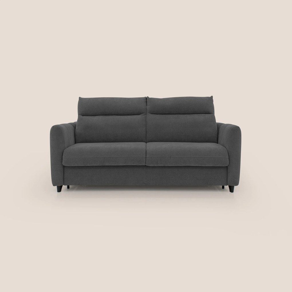 Peonia divano letto scandinavo con materasso H18 cm e morbido e alto schienale in tessuto Bouclé impermeabile T07
