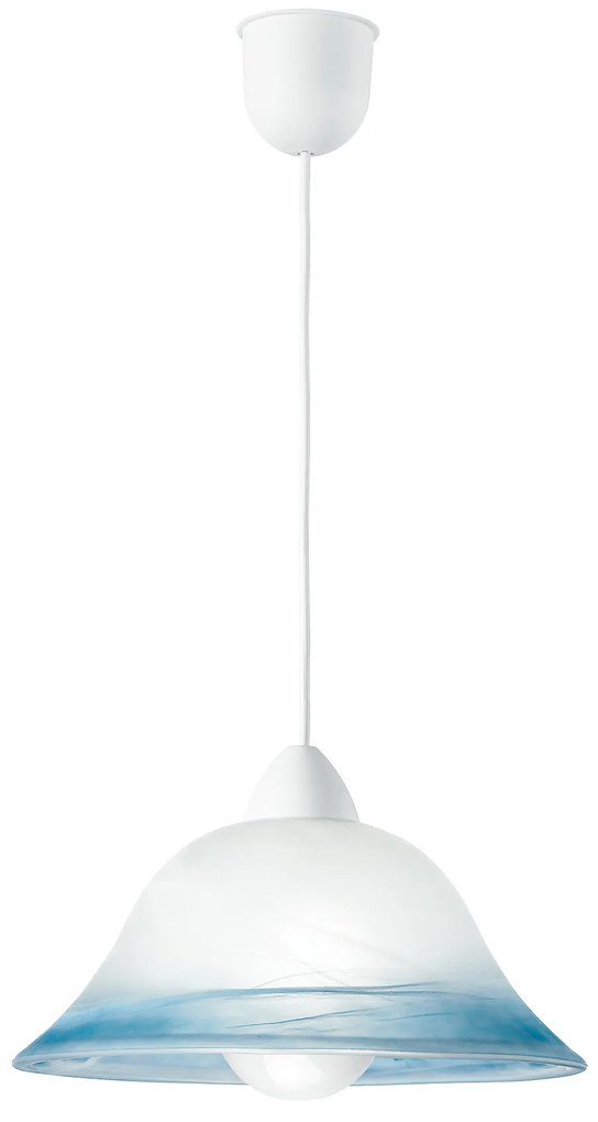 Lampadario Sospensione Settecento Henging Colore Bianco Blu  60W