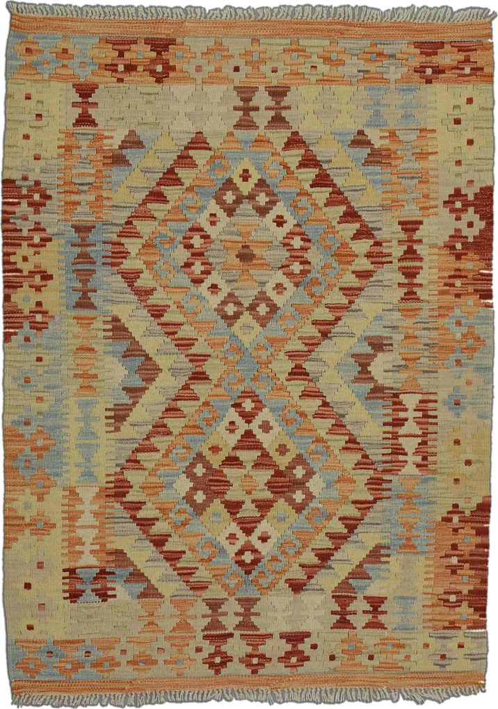 Kilim Tappeto orientale 90x120 Rosso (Afghanistan) Tessuto A Mano