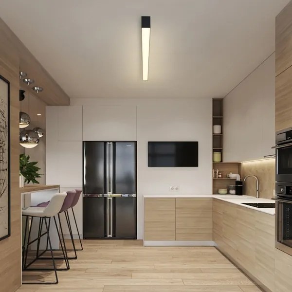 Brilagi - Plafoniera LED dimmerabile SLEEKLINE LED/40W/230V Wi-Fi Tuya, nero + telecomando