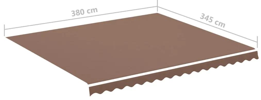 Tessuto di Ricambio per Tenda da Sole Marrone 4x3,5 m