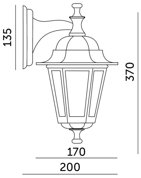Applique da esterno 1xE27/60W/230V IP44 nera