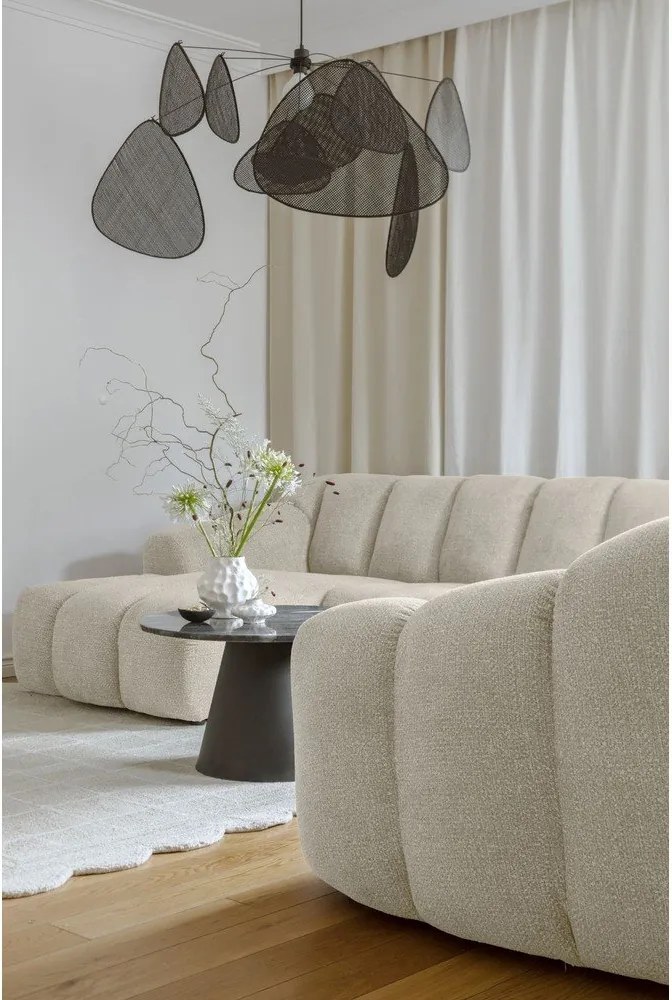 Divano angolare beige (con penisola a destra/a U) Shell – Miuform