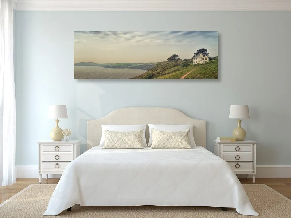 Quadro su tela – Casa sulla scogliera