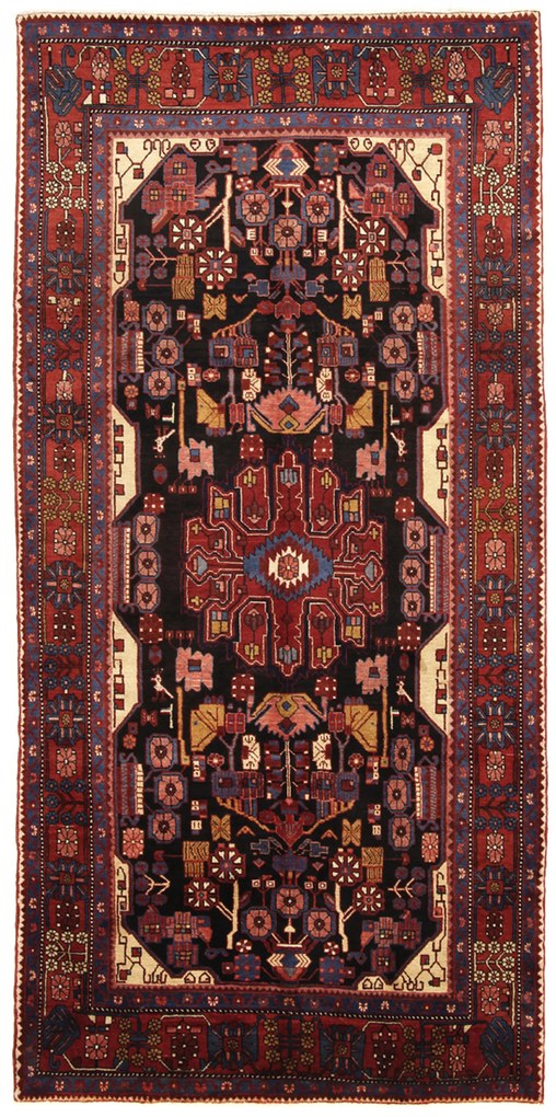 Hamedan Tappeto 350x170 (Iran) Annodato A Mano