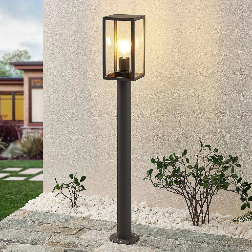 Lindby lampione Filimon, 80 cm, antracite, IP44, E27