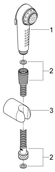 GROHE 27812IL1 - Doccetta bidet manuale TEMPESTA-F 1250 mm cromo lucido