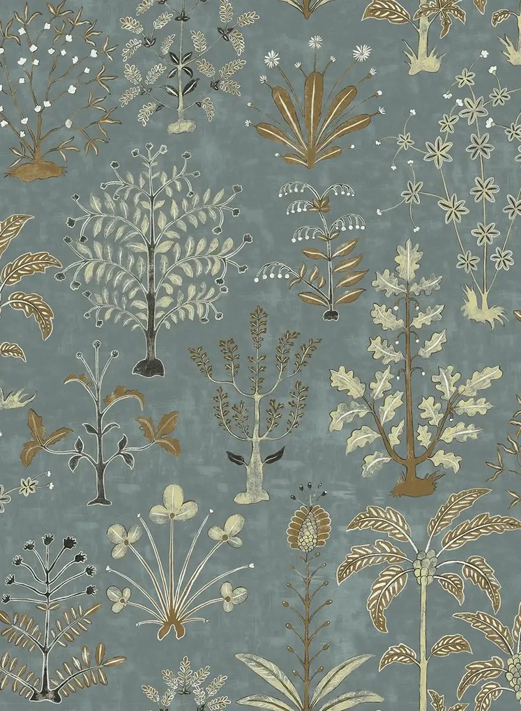 Josephine Munsey Tapete Cynthia - Mid Blue and Olive