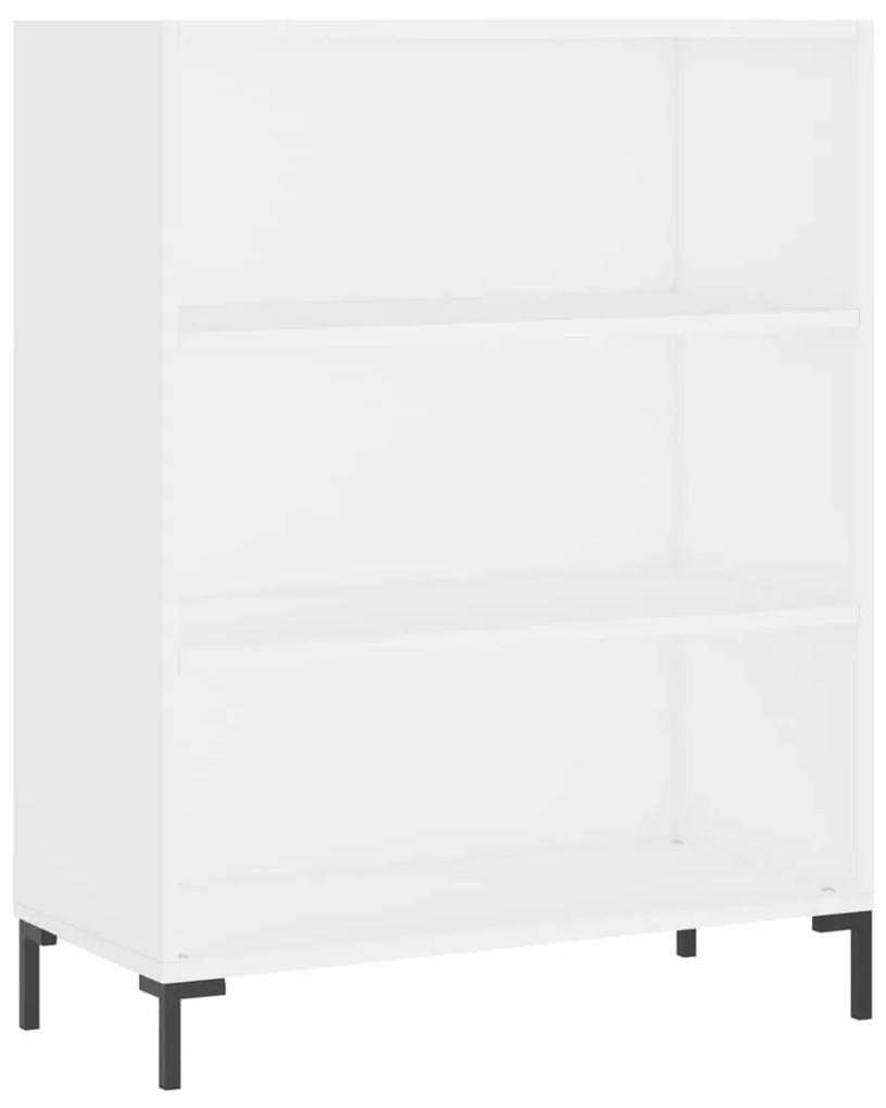 Libreria bianca 69,5x32,5x90 cm in legno multistrato