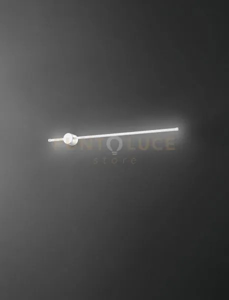 Applique in alluminio colore bianco 97cm clock led 20w 3000k cri?90...