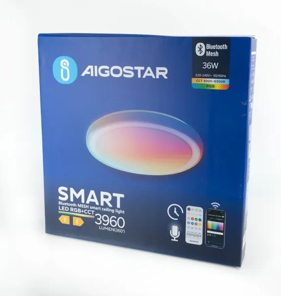 Aigostar - Plafoniera LED RGBW dimmerabile 36W 230V con telecomando