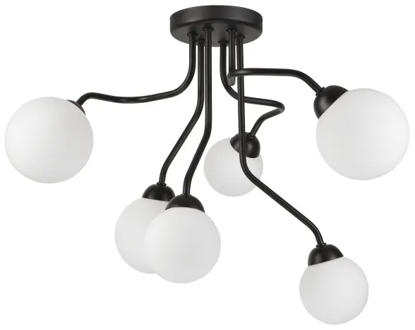 Lampadario a plafone HOLLY 6xG9/5W/230V nero