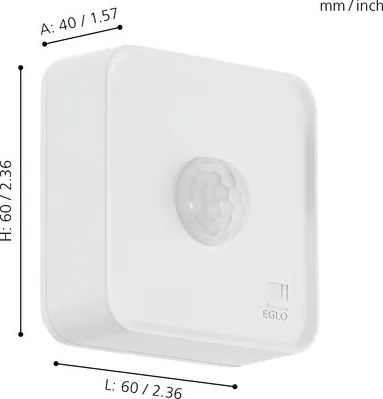 Eglo 33236 - Sensore di movimento per esterni CONNECT SENSOR 3xAA 12 m bianco IP44