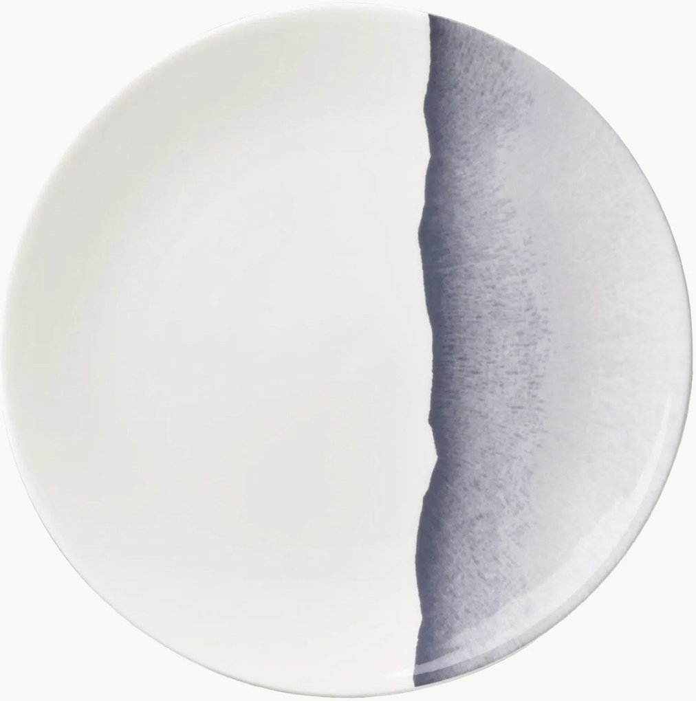 Set di 6 piatti da colazione in Fine Bone China Silhouette