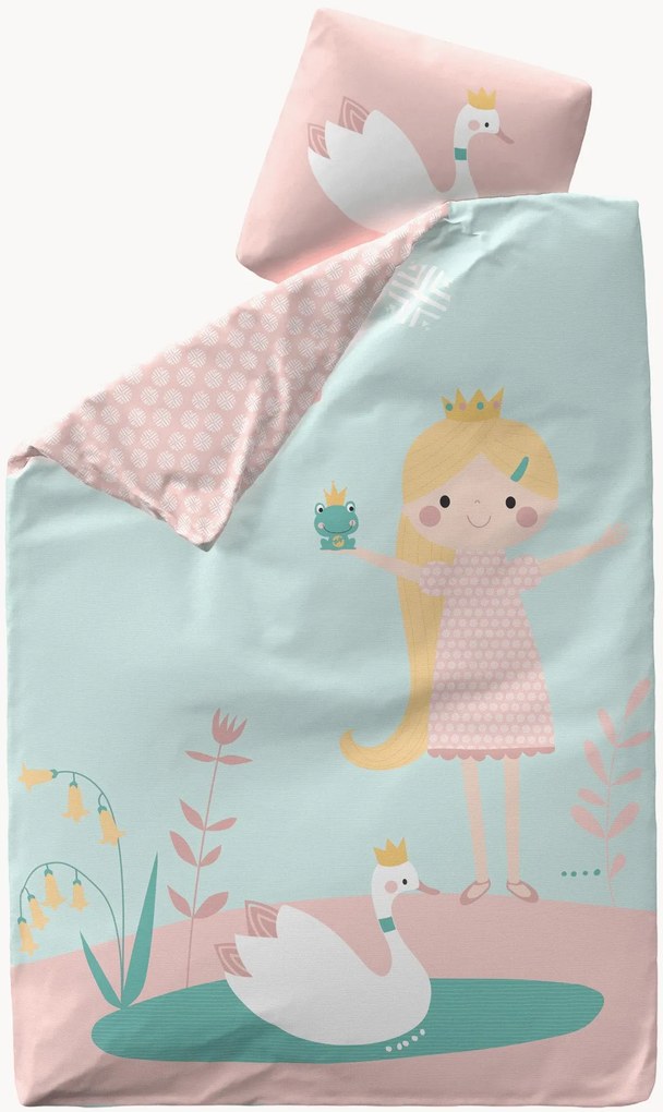 Set biancheria da letto in raso di cotone Little Princess