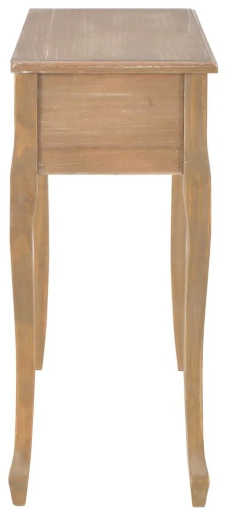 280047 dressing console table with 3 drawers brown
