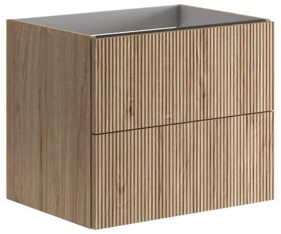 Mobile da bagno sotto lavabo Opera noce naturale L 59.5 x H 50 x P 45.5 cm 2 cassetti, lavabo non incluso