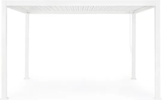 Pergola Bioclimatica 3x4 In Alluminio Con Tetto Lamellare Bianca Ocean Bizzotto