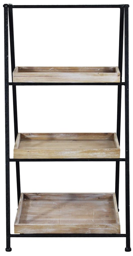 LEVELY - libreria industrial in legno e acciaio